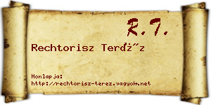 Rechtorisz Teréz névjegykártya